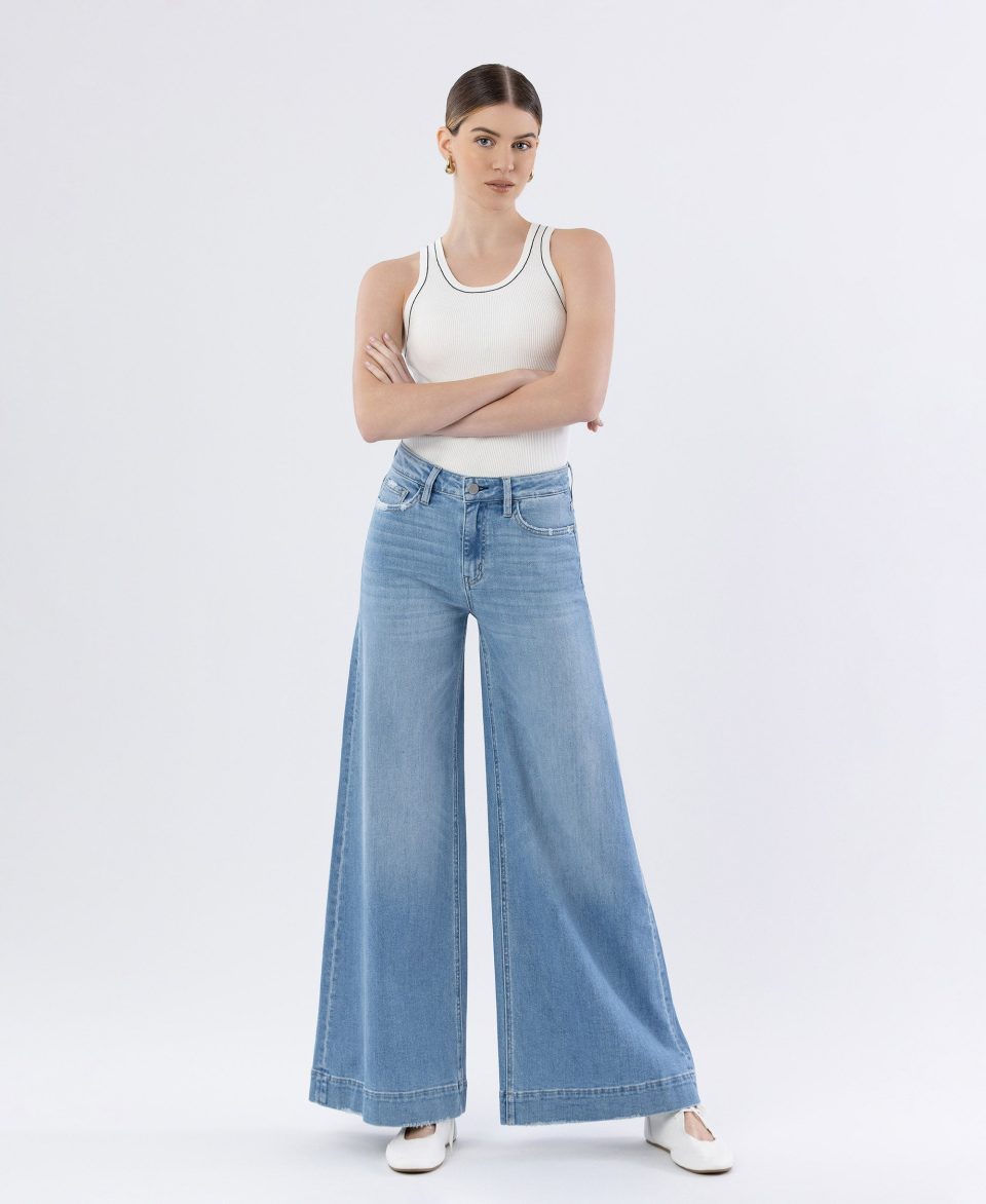 Battleground - High Rise Extreme Wide Leg Jeans