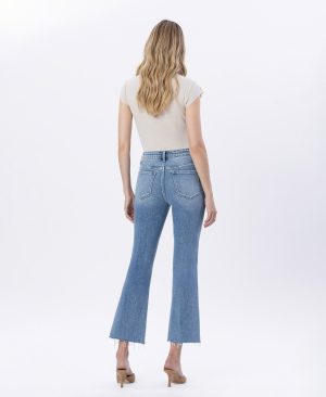 Intuitive – High Rise Raw Hem Kick Flare Jeans