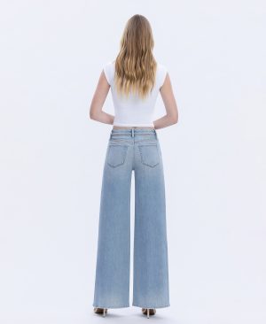 Radiant Reflections – High Rise Full Length Palazzo Jeans
