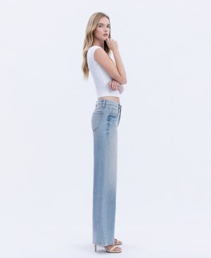 Radiant Reflections – High Rise Full Length Palazzo Jeans