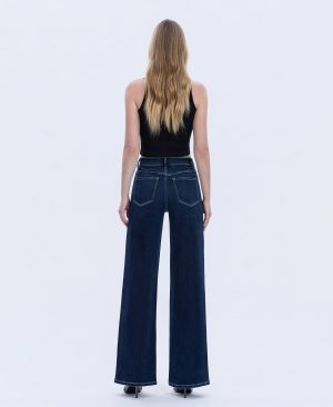 Harmonious Light – High Rise Full Length Wide Leg Jeans