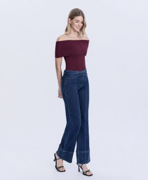 Jubilant – Super High Rise Belt Strap Vintage Flare Jeans