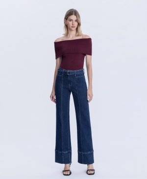 Jubilant – Super High Rise Belt Strap Vintage Flare Jeans