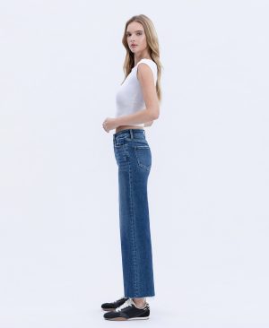 Rational – High Rise Trouser Press Wide Leg Jeans