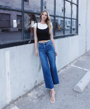 Rational – High Rise Trouser Press Wide Leg Jeans