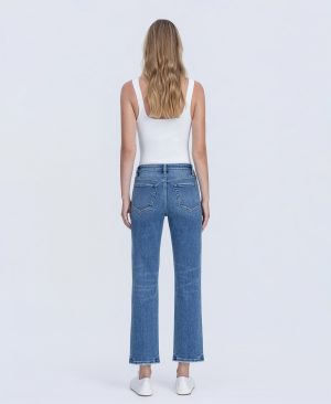 Intertwined – High Rise Crop Straight Jeans
