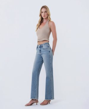 Blue Luster – Mid Rise Slim Wide Leg Jeans