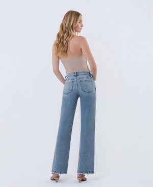 Blue Luster – Mid Rise Slim Wide Leg Jeans