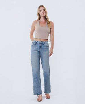 Blue Luster – Mid Rise Slim Wide Leg Jeans